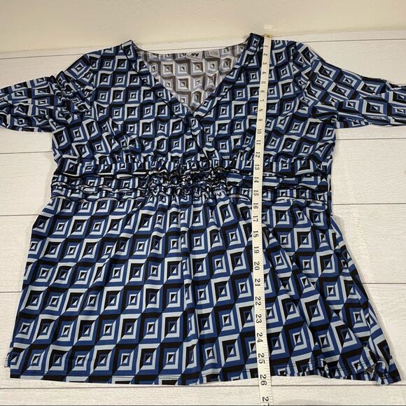 JW Blue Abstract Print Shirt Stylish & Unique Design Size XL - Picture 2 of 10